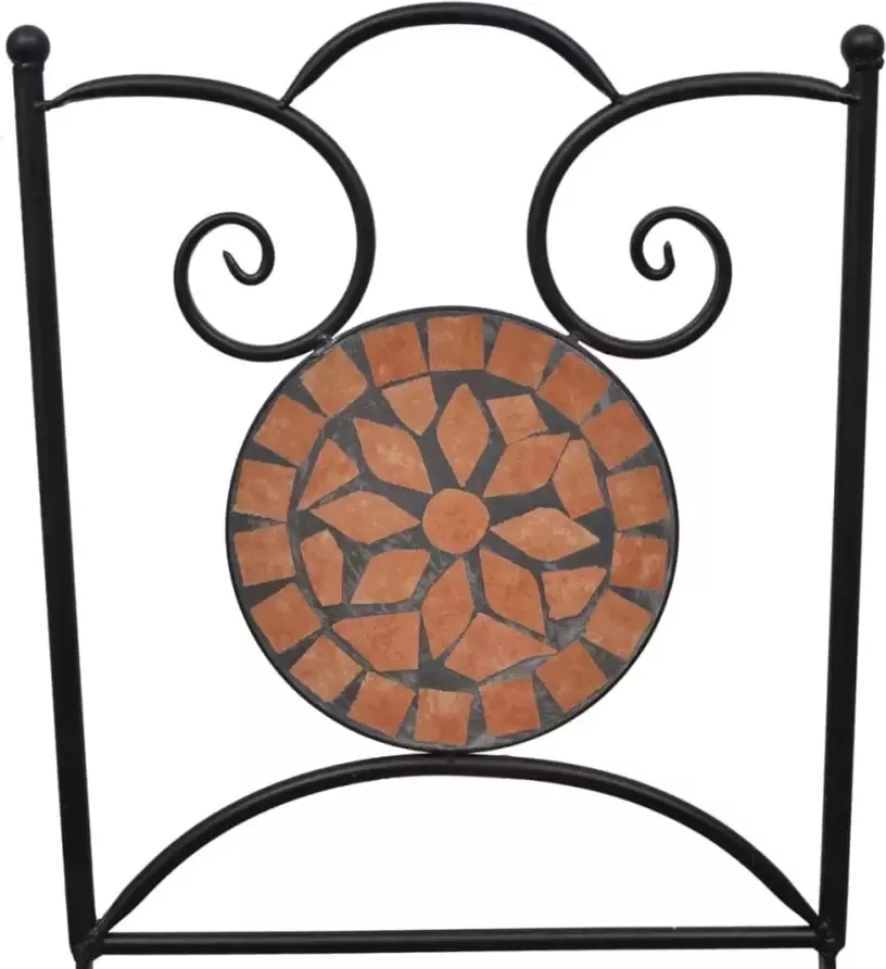 VIDAXL Bistrostoelen inklapbaar 2 st keramiek terracottakleurig - Foto 1