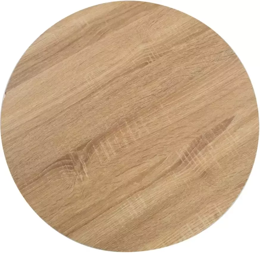 VidaXL Bartafel Lichtbruin en zwart 80 x 75 cm