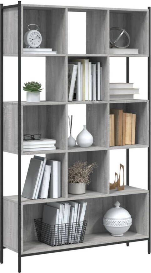 VidaXL -Boekenkast-102x28x172-cm-bewerkt-hout-grijs-sonoma-eikenkleurig - Foto 4