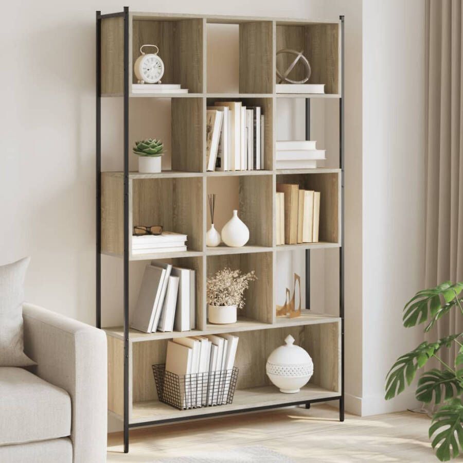 VidaXL -Boekenkast-102x28x172-cm-bewerkt-hout-sonoma-eikenkleurig