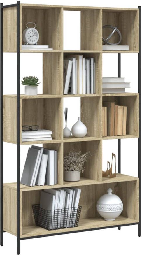 VidaXL -Boekenkast-102x28x172-cm-bewerkt-hout-sonoma-eikenkleurig - Foto 4
