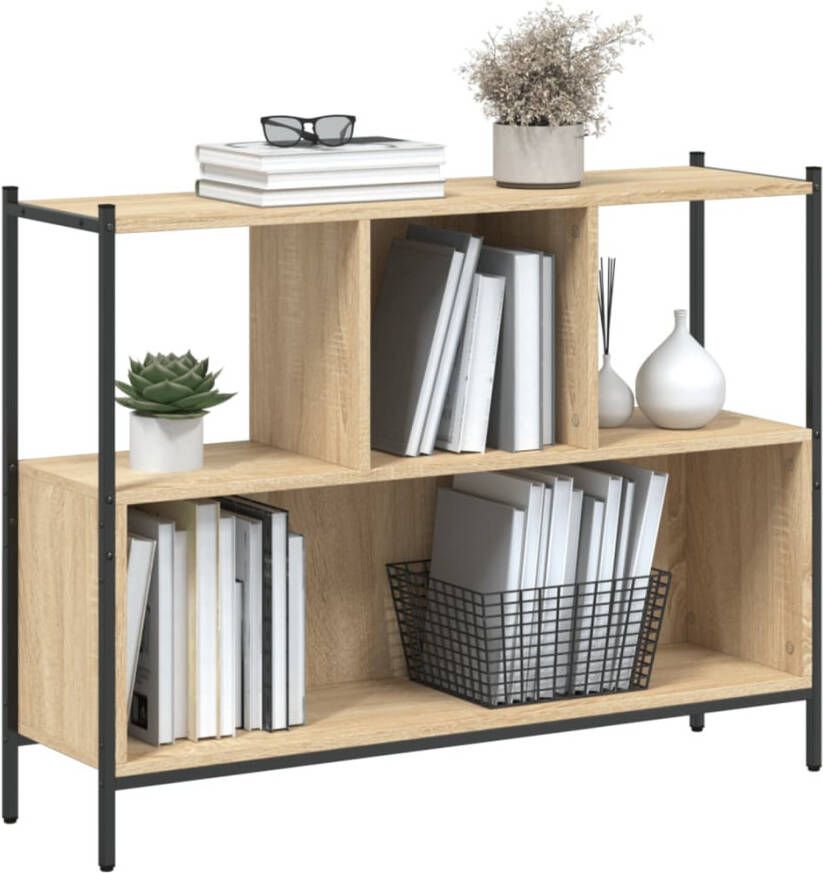 VidaXL -Boekenkast-102x28x77 5-cm-bewerkt-hout-sonoma-eikenkleurig - Foto 2