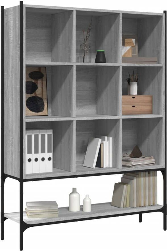 VidaXL -Boekenkast-102x30x141 5-cm-bewerkt-hout-grijs-sonoma-eikenkleur - Foto 4