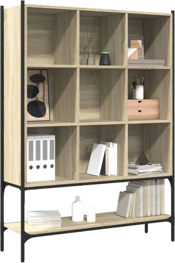 VidaXL -Boekenkast-102x30x141 5-cm-bewerkt-hout-sonoma-eikenkleurig - Foto 4