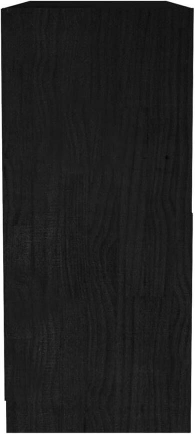 VidaXL -Boekenkast-104x33x76-cm-massief-grenenhout-zwart - Foto 5