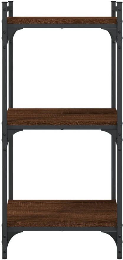 VidaXL -Boekenkast-3-laags-40x30x86-cm-bewerkt-hout-bruineikenkleurig - Foto 5