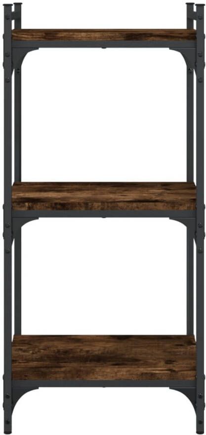 VidaXL -Boekenkast-3-laags-40x30x86-cm-bewerkt-hout-gerookt-eikenkleur - Foto 4