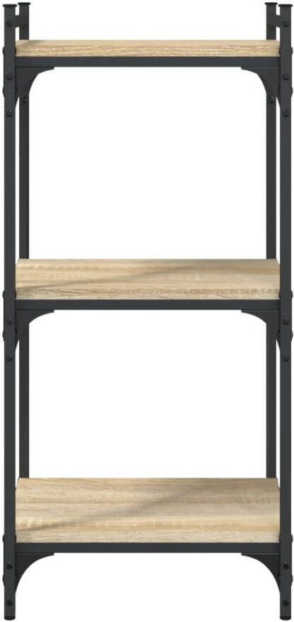 VidaXL -Boekenkast-3-laags-40x30x86-cm-bewerkt-hout-sonoma-eikenkleurig - Foto 4