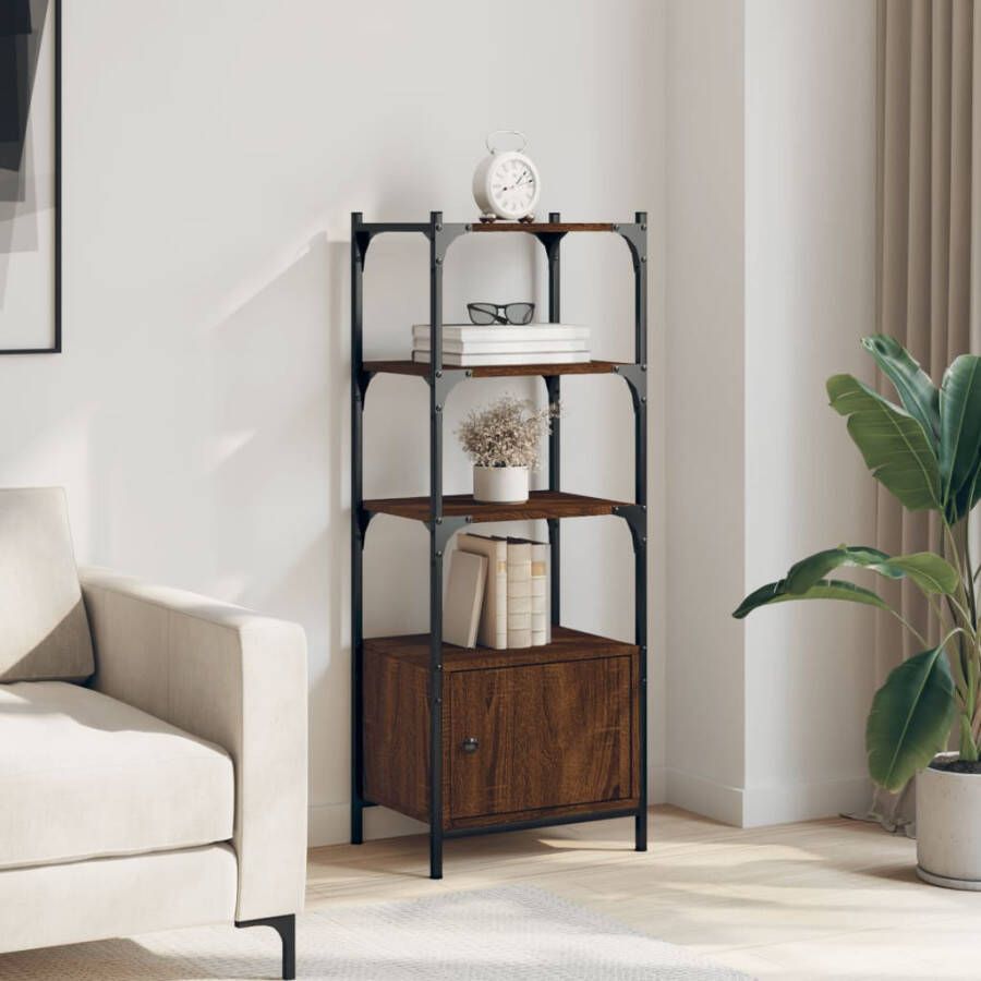 VidaXL -Boekenkast-3-laags-41x30x109 5-cm-bewerkt-hout-bruineikenkleur