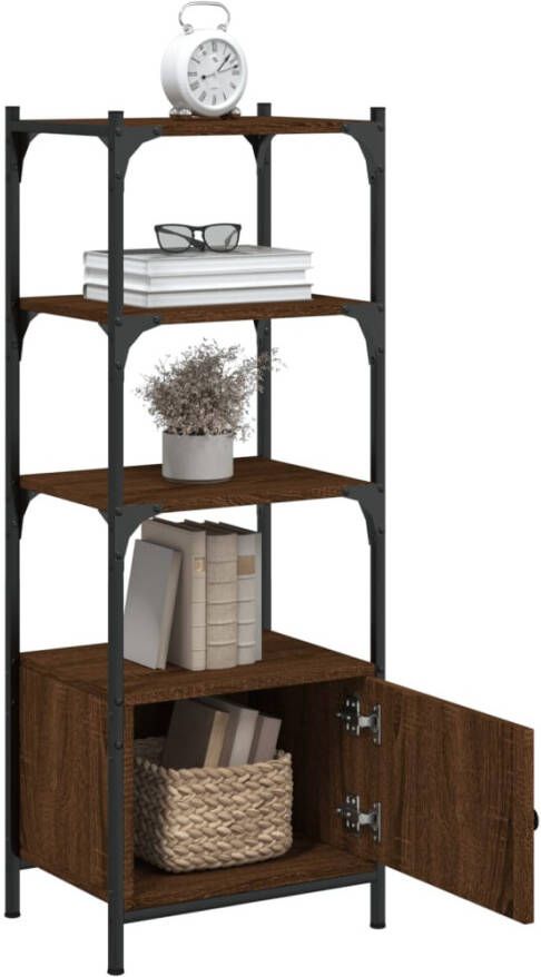 VidaXL -Boekenkast-3-laags-41x30x109 5-cm-bewerkt-hout-bruineikenkleur - Foto 2