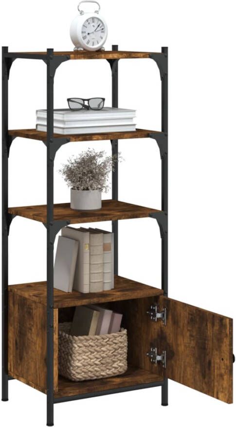 VidaXL -Boekenkast-3-laags-41x30x109 5-cm-bewerkt-hout-gerookt-eiken - Foto 2