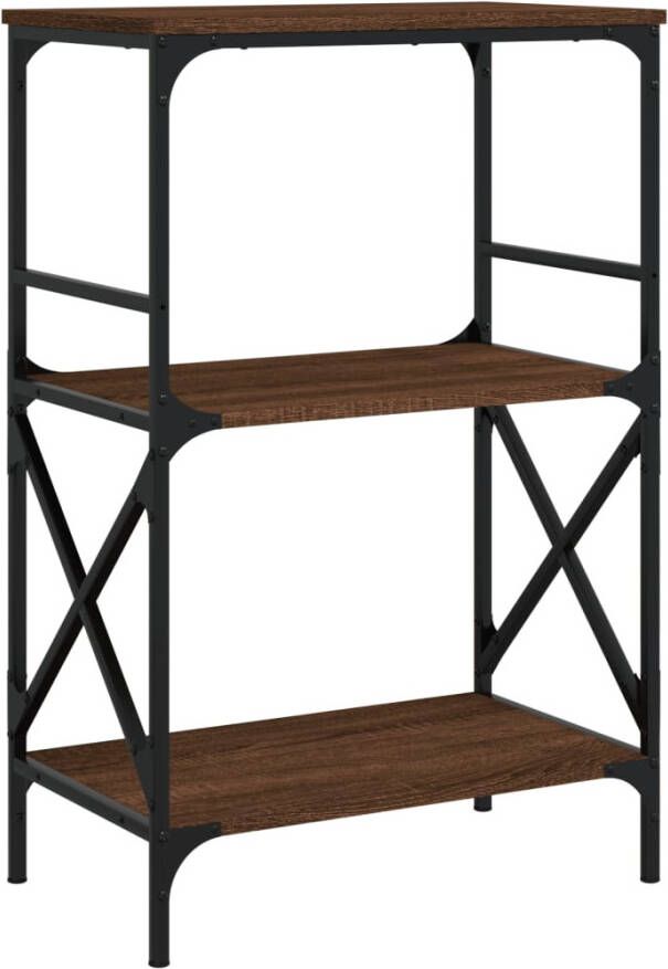 VidaXL -Boekenkast-3-laags-59x35x90 5-cm-bewerkt-hout-bruineikenkleurig - Foto 6