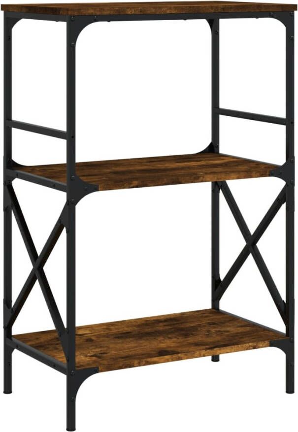 VidaXL -Boekenkast-3-laags-59x35x90 5-cm-bewerkt-hout-gerookt-eiken - Foto 4