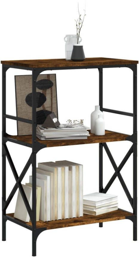 VidaXL -Boekenkast-3-laags-59x35x90 5-cm-bewerkt-hout-gerookt-eiken - Foto 3