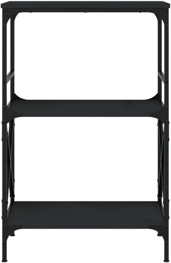 VidaXL -Boekenkast-3-laags-59x35x90 5-cm-bewerkt-hout-zwart - Foto 4