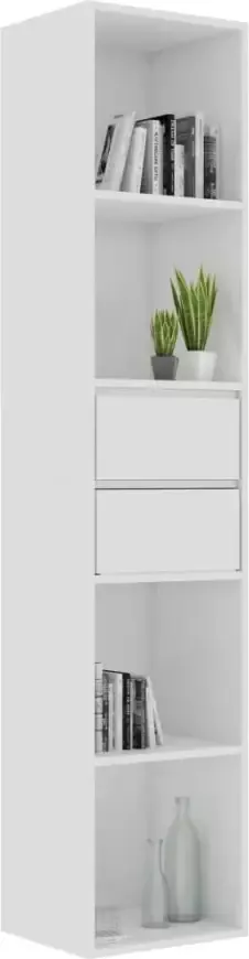 VidaXL -Boekenkast-36x30x171-cm-bewerkt-hout-hoogglans-wit - Foto 4