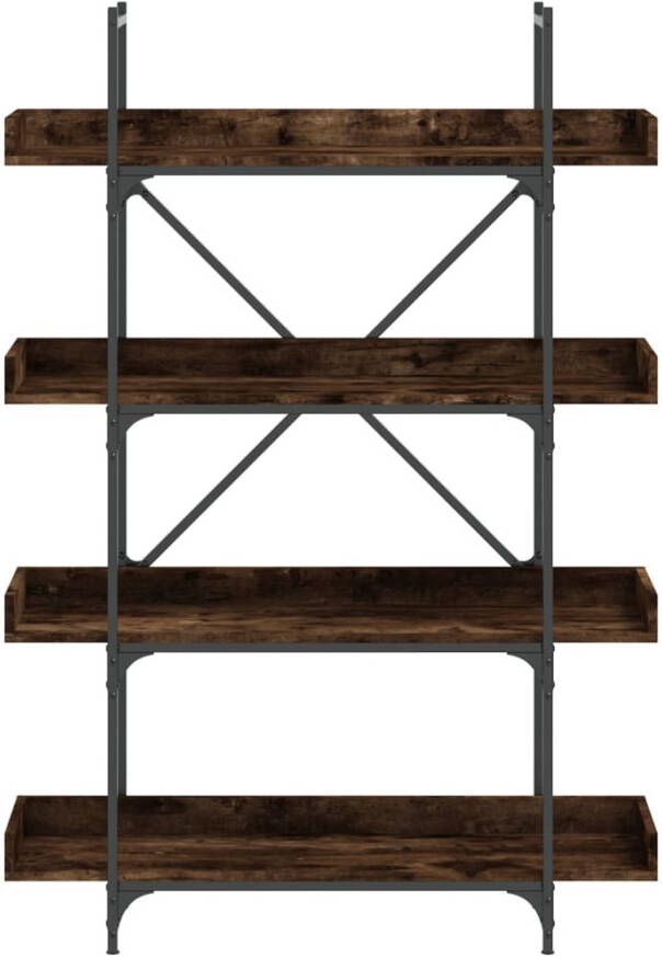 VidaXL -Boekenkast-4-laags-100x33x145 5-cm-bewerkt-hout-gerookt-eiken - Foto 3