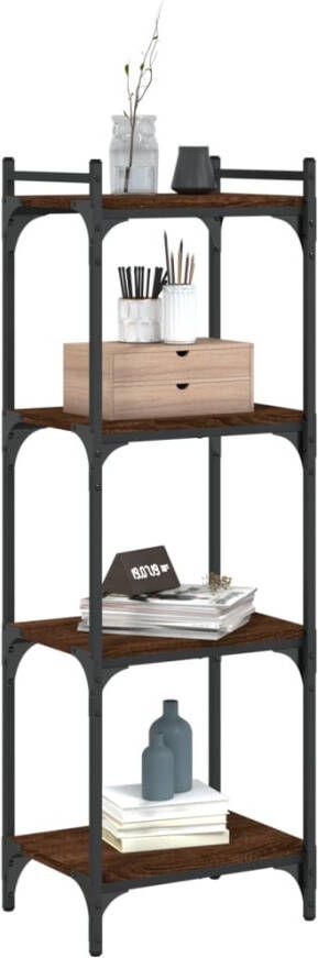 VidaXL -Boekenkast-4-laags-40x30x120-cm-bewerkt-hout-bruineikenkleurig - Foto 4