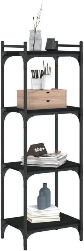 VidaXL -Boekenkast-4-laags-40x30x120-cm-bewerkt-hout-zwart - Foto 5