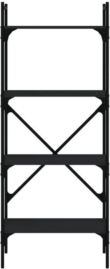 VidaXL -Boekenkast-4-laags-56x31 5x138 5-cm-bewerkt-hout-zwart - Foto 4