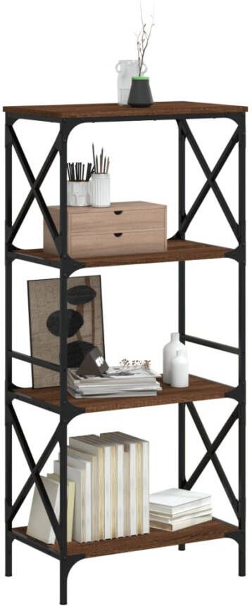 VidaXL -Boekenkast-4-laags-59x35x132-cm-bewerkt-hout-bruineikenkleurig - Foto 5