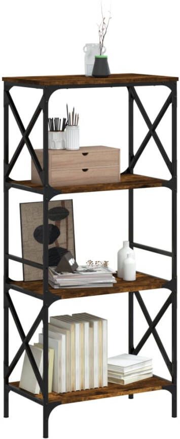 VidaXL -Boekenkast-4-laags-59x35x132-cm-bewerkt-hout-gerookt-eikenkleur - Foto 6