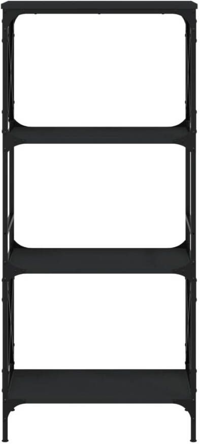 VidaXL -Boekenkast-4-laags-59x35x132-cm-bewerkt-hout-zwart - Foto 6