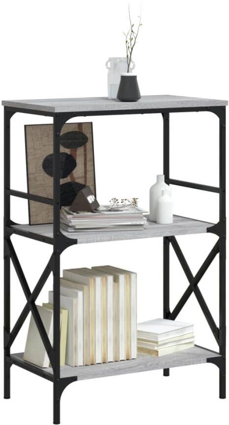 VidaXL -Boekenkast-4-laags-59x35x90 5-cm-bewerkt-hout-grijs-sonoma - Foto 6