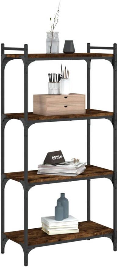 VidaXL -Boekenkast-4-laags-60x30x120-cm-bewerkt-hout-gerookt-eikenkleur - Foto 1