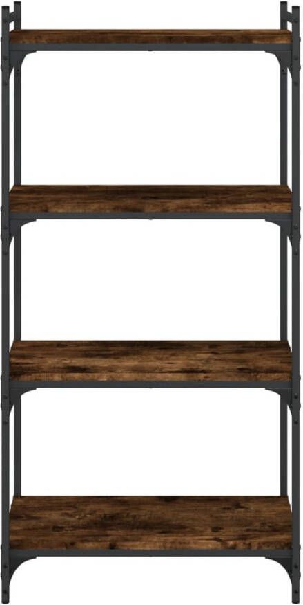 VidaXL -Boekenkast-4-laags-60x30x120-cm-bewerkt-hout-gerookt-eikenkleur - Foto 4