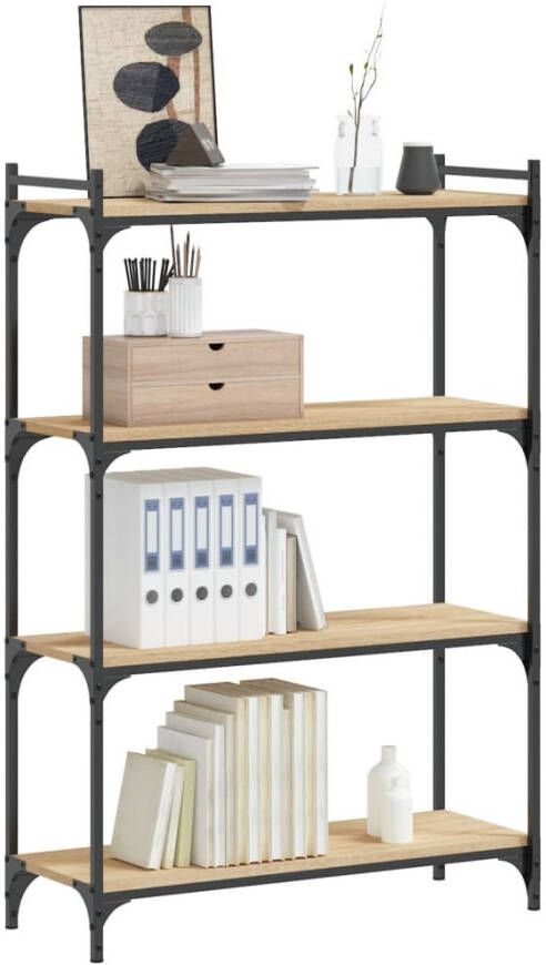 VidaXL -Boekenkast-4-laags-80x30x120-cm-bewerkt-hout-sonoma-eikenkleur - Foto 6
