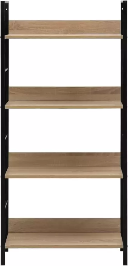 VidaXL -Boekenkast-4-schappen-60x27 6x124 5-cm-bewerkt-hout-eikenkleur - Foto 2