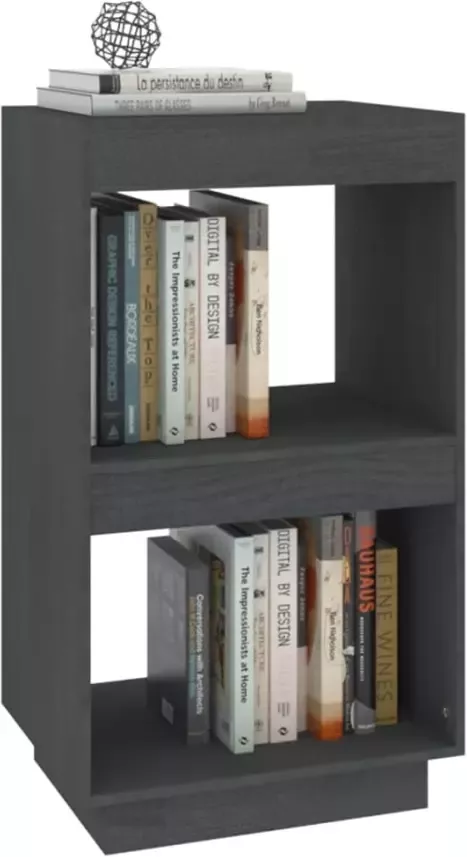 VidaXL -Boekenkast-40x35x71-cm-massief-grenenhout-grijs - Foto 4