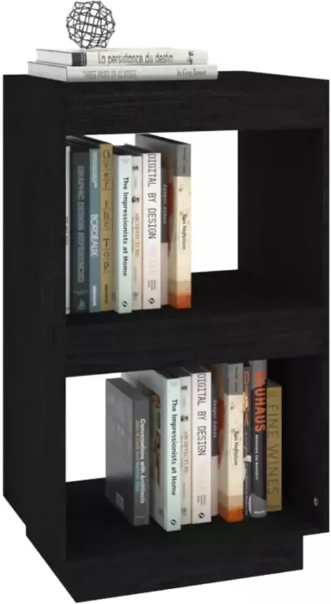 VidaXL -Boekenkast-40x35x71-cm-massief-grenenhout-zwart - Foto 4