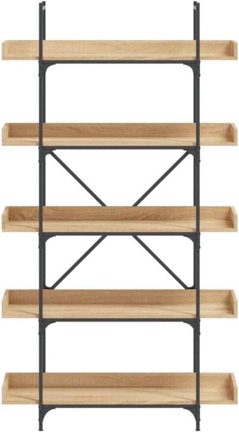 VidaXL -Boekenkast-5-laags-100x33x180 5-cm-bewerkt-hout-sonoma-eiken - Foto 3