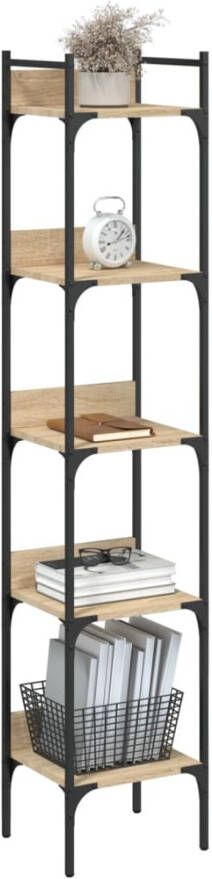 VidaXL -Boekenkast-5-laags-35x30x174-cm-bewerkt-hout-sonoma-eikenkleur - Foto 4