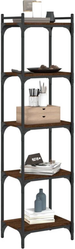 VidaXL -Boekenkast-5-laags-40x30x154-cm-bewerkt-hout-bruineikenkleurig - Foto 1