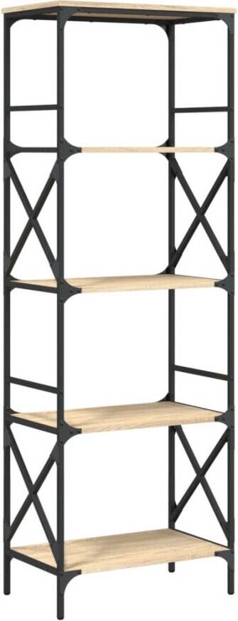 VidaXL -Boekenkast-5-laags-59-x-35-x-171-cm-bewerkt-hout-sonoma-eiken - Foto 4