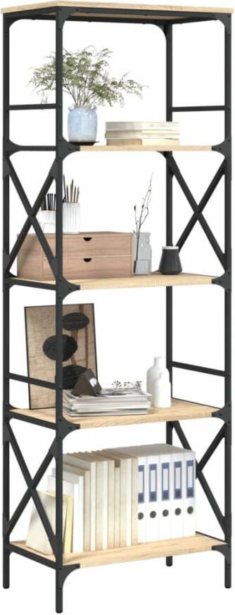 VidaXL -Boekenkast-5-laags-59-x-35-x-171-cm-bewerkt-hout-sonoma-eiken - Foto 2