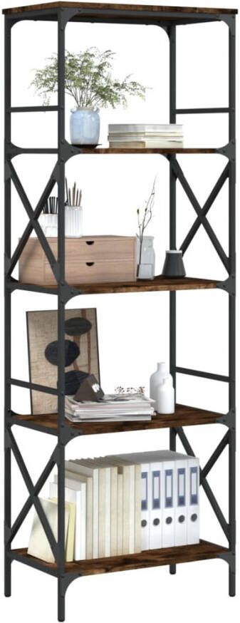 VidaXL -Boekenkast-5-laags-59x35x171-cm-bewerkt-hout-gerookt-eikenkleur - Foto 4