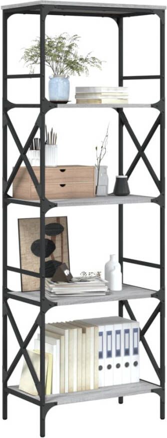 VidaXL -Boekenkast-5-laags-59x35x171-cm-bewerkt-hout-grijs-sonoma-eiken - Foto 5