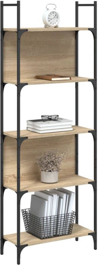 VidaXL -Boekenkast-5-laags-60 5x24x166 5-cm-bewerkt-hout-sonoma-eiken - Foto 4