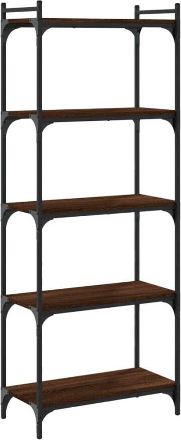 VidaXL -Boekenkast-5-laags-60x30x154-cm-bewerkt-hout-bruineikenkleurig - Foto 1