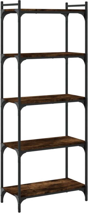 VidaXL -Boekenkast-5-laags-60x30x154-cm-bewerkt-hout-gerookt-eikenkleur