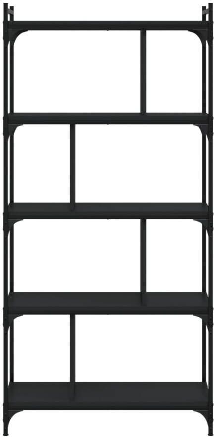 VidaXL -Boekenkast-5-laags-76x32x158-cm-bewerkt-hout-zwart - Foto 4