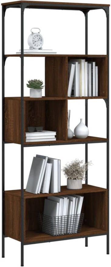 VidaXL -Boekenkast-5-laags-76x33x188 5-cm-bewerkt-hout-bruineikenkleur - Foto 4