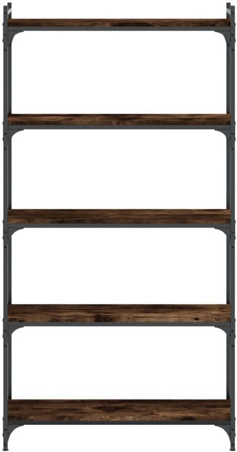 VidaXL -Boekenkast-5-laags-80x30x154-cm-bewerkt-hout-gerookt-eikenkleur - Foto 6