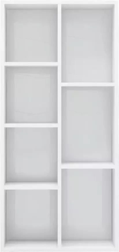 VidaXL -Boekenkast-50x25x106-cm-bewerkt-hout-hoogglans-wit - Foto 4