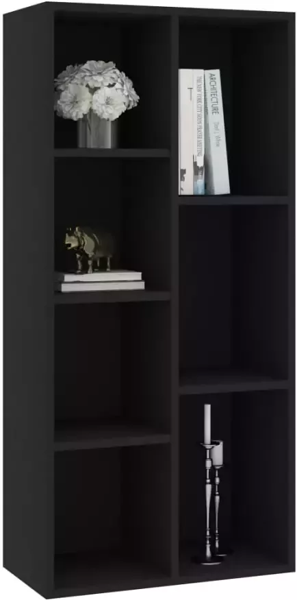 VidaXL Prolenta Premium Boekenkast 50x25x106 cm bewerkt hout zwart - Foto 4