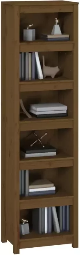 VidaXL -Boekenkast-50x35x183-cm-massief-grenenhout-honingbruin - Foto 4
